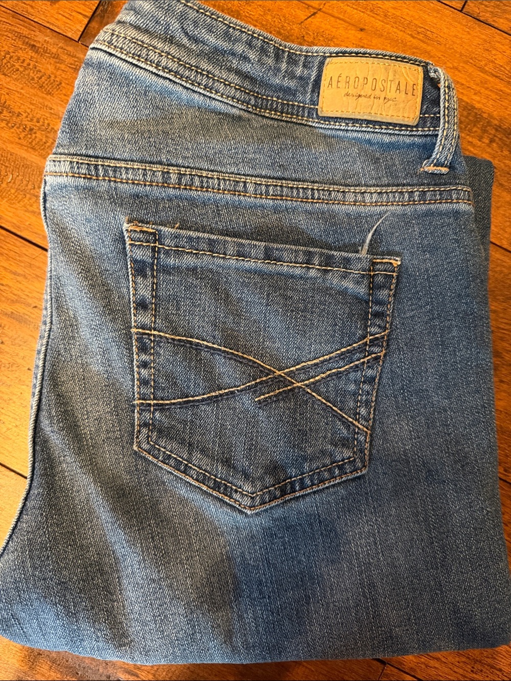 Aeropostale Women's Light Blue Curvy Boot Cut Jeans Sz 8L